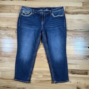 Vigoss Heritage Fit Cropped Straight Leg Jeans Women’s Size 24 L25 Y2K